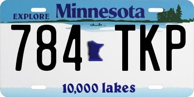 MN license plate 784TKP