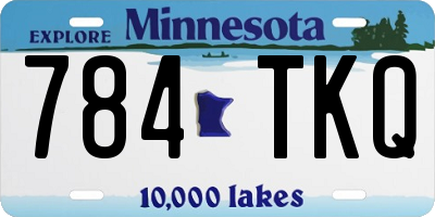 MN license plate 784TKQ