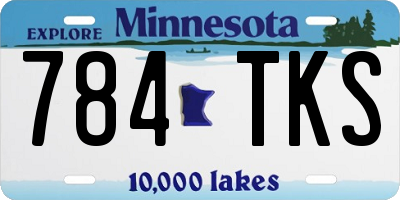 MN license plate 784TKS