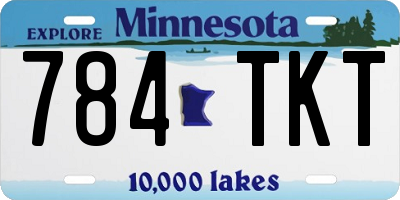MN license plate 784TKT