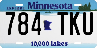 MN license plate 784TKU