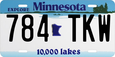 MN license plate 784TKW
