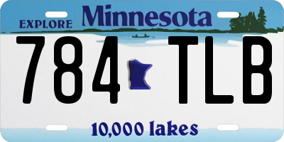 MN license plate 784TLB