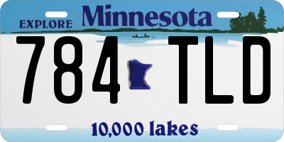 MN license plate 784TLD