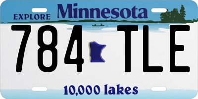 MN license plate 784TLE