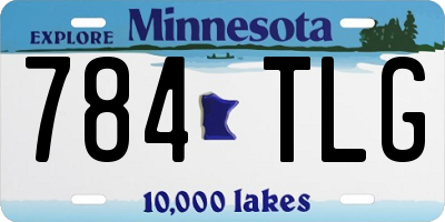MN license plate 784TLG