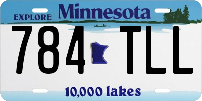 MN license plate 784TLL