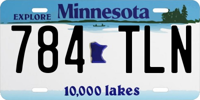 MN license plate 784TLN