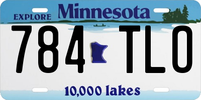MN license plate 784TLO