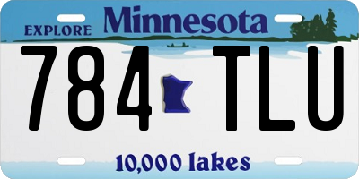 MN license plate 784TLU
