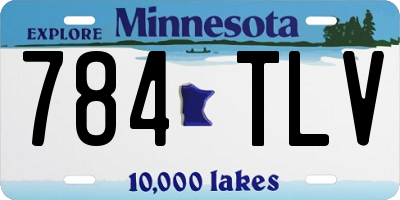 MN license plate 784TLV