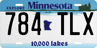 MN license plate 784TLX