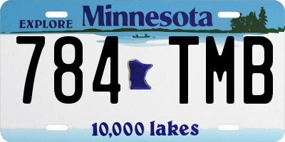 MN license plate 784TMB