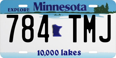 MN license plate 784TMJ