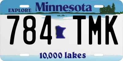 MN license plate 784TMK