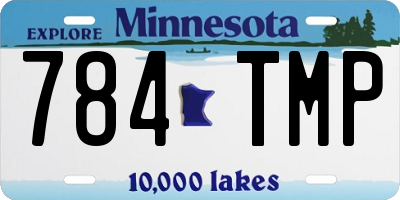 MN license plate 784TMP