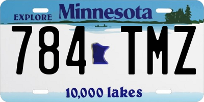MN license plate 784TMZ