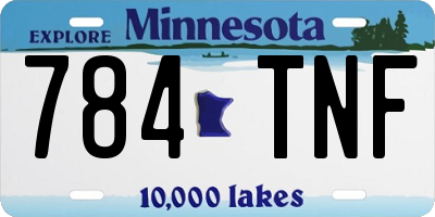 MN license plate 784TNF