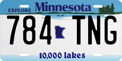 MN license plate 784TNG