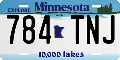 MN license plate 784TNJ