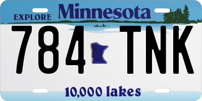 MN license plate 784TNK