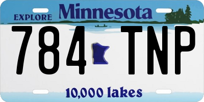 MN license plate 784TNP