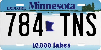 MN license plate 784TNS