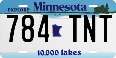 MN license plate 784TNT