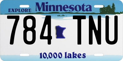 MN license plate 784TNU