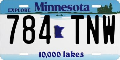 MN license plate 784TNW