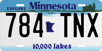 MN license plate 784TNX
