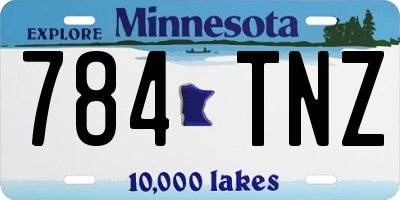 MN license plate 784TNZ