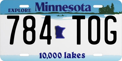 MN license plate 784TOG