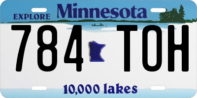 MN license plate 784TOH