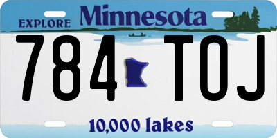 MN license plate 784TOJ