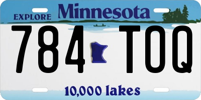 MN license plate 784TOQ