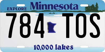 MN license plate 784TOS
