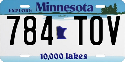 MN license plate 784TOV