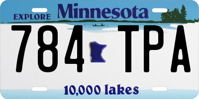 MN license plate 784TPA