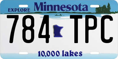 MN license plate 784TPC