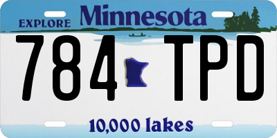 MN license plate 784TPD