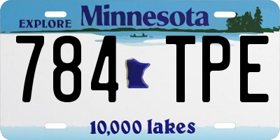 MN license plate 784TPE