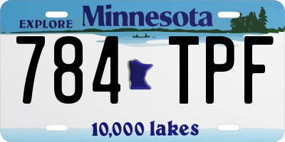 MN license plate 784TPF