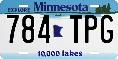 MN license plate 784TPG
