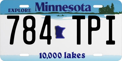 MN license plate 784TPI