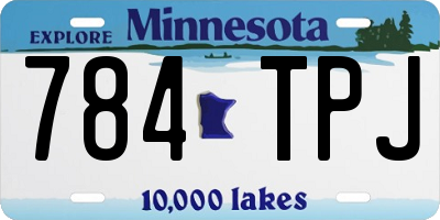 MN license plate 784TPJ