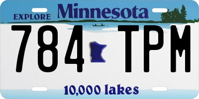 MN license plate 784TPM
