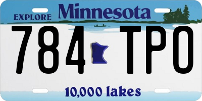 MN license plate 784TPO