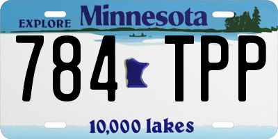 MN license plate 784TPP