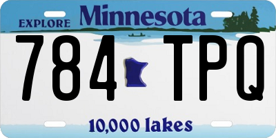 MN license plate 784TPQ